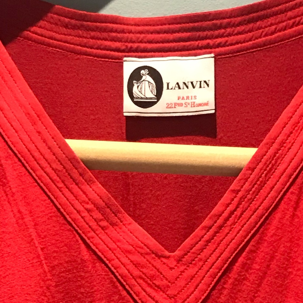LANVIN | Vintage | Jersey Knit Red Dress